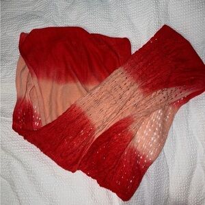 Chic Ombre Red and Pink Scarf